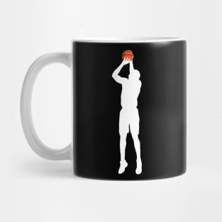 Shoot basketball jump slam silhouette Mug